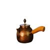 Kunwu Handmade hammer copper kettle with side handle small copper teapot Kettle Stovetop Teapot 1.5mm Thick 100% pure copper handmade, small 600 ml - 1.1bl view 2