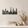 LaModaHome Modern Big City Metal Wall Art, Paris Design Decor, Unique Large Eiffel Tower Hanging, Urban Chic Steel Home Artwork, Stylish Loft Accent - 11.8"x24.8"/30x63cm view 3