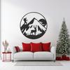 LaModaHome Rustic Mountain Scene Metal Wall Art, Outdoor Nature Inspired Decor, Sports Enthusiast Cabin Accent, Handmade Wilderness Home Decoration - 19.7"x25.6"/50x65cm view 3