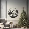 LaModaHome Rustic Mountain Scene Metal Wall Art, Outdoor Nature Inspired Decor, Sports Enthusiast Cabin Accent, Handmade Wilderness Home Decoration - 19.7"x25.6"/50x65cm view 4
