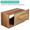 ALELION Rectangular Tissue Box Cover for 120, 160 Count Box - Acacia Wood Rectangle Tissue Box Holder - Decorative Facial Cube Tissue Box Cover for Tabletop Night Stands Bathroom Office view 4