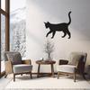 LaModaHome Feline Silhouette Metal Wall Art for Living Room, Office - Chic Indoor Decor, Minimalist Black Cat Cutout, Modern Home Accent, Metal Decor - 23.6"x23.6"/60x60cm view 3