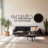 LaModaHome Welcome Themed Metal Wall Art, Custom Entryway Sign, Modern Living Room Decor, Unique Wall Hangings, Artistic Home Accent, Matte Metal Decor - 13.8"x41.3"/35x105cm view 2