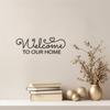 LaModaHome Welcome Themed Metal Wall Art, Custom Entryway Sign, Modern Living Room Decor, Unique Wall Hangings, Artistic Home Accent, Matte Metal Decor - 13.8"x41.3"/35x105cm view 4