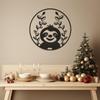 LaModaHome Sloth Metal Wall Art, Hanging Sloth Decor, Sloth Lover Gift, Unique Home Accent, Contemporary Animal Wall Sculpture, Nature Inspired Artwork - 23.6"x23.6"/60x60cm view 3