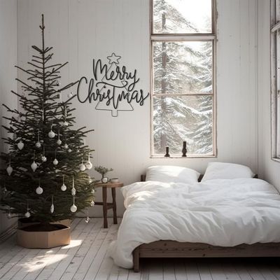 LaModaHome Living Room Decor Pine Tree, Weatherproof Custom Metal, Home Wall Art, Christmas Gift,Housewarming Fine Art Decor, Metal Wall Hangings - 27.6"x30.3"/70x77cm