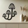 LaModaHome Whimsical Metal Wall Art, Mushroom Forest Scene, Rustic Home Decor, Handcrafted Steel Fungi Artwork, Elegant Nature-Inspired Indoor Accent - 15.7"x18.9"/40x48cm view 1