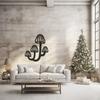 LaModaHome Whimsical Metal Wall Art, Mushroom Forest Scene, Rustic Home Decor, Handcrafted Steel Fungi Artwork, Elegant Nature-Inspired Indoor Accent - 15.7"x18.9"/40x48cm view 4