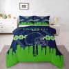 Erosebridal Football Comforter Set King, Sports Game Down Comforter with 2 Pillowcases Warm, Football Bed Sets for Kids Boys, view 1