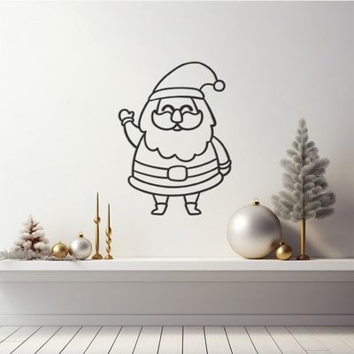 LaModaHome Santa Claus Metal Wall Art for Festive Home, Office, Xmas Indoor Decoration, Joyful Holiday Wall Sculpture, Seasonal Decor, Wall Art Decor - 7.9"x11"/20x28cm