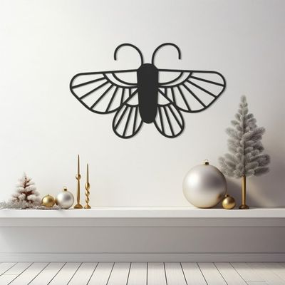 LaModaHome Butterfly Patterned Metal Wall Decor, Elegant Animal Design Artwork, Christmas Gift, Unique Wall Decor, Chic Metal Wall Decor Pieces - 27.6"x44.1"/70x112cm
