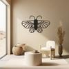 LaModaHome Butterfly Patterned Metal Wall Decor, Elegant Animal Design Artwork, Christmas Gift, Unique Wall Decor, Chic Metal Wall Decor Pieces - 27.6"x44.1"/70x112cm view 2