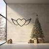LaModaHome Winged Heart Metal Wall Art for Romantic Decor, Bedroom - Love Symbol, Angelic Home Accent, Spiritual Living Space, Matte Metal Decor - 13.8"x34.4"/35x87.5cm view 4