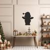 LaModaHome Christmas Metal Wall Art, Snowman Design, Santa Claus Scene, Festive Theme Modern Home Decor, Holiday Wall Hanging, Unique Winter Decoration - 31.5"x37.8"/80x96cm view 1