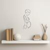 LaModaHome Mother Child Love Wall Art, Maternity Metal Decor, Pregnant Design Home Decoration,Parenthood Artwork,Unique Pregnancy Gift - 9.8"x24.6"/25x62.5cm view 2
