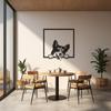 LaModaHome Dog Pattern Metal Wall Art, Unique Animal Design Home Decor, Ideal Christmas Gift, Stylish Metal Decor for Modern Living Spaces - 23.6"x23.6"/60x60cm view 3