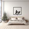 LaModaHome Dog Pattern Metal Wall Art, Unique Animal Design Home Decor, Ideal Christmas Gift, Stylish Metal Decor for Modern Living Spaces - 23.6"x23.6"/60x60cm view 4
