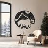 LaModaHome Rustic Bear Pattern Wall Art, Durable Metal Decor, Christmas Gift, Unique Animal Design Home Decoration, Nature Inspired - 23.6"x23.6"/60x60cm view 1