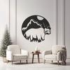 LaModaHome Rustic Bear Pattern Wall Art, Durable Metal Decor, Christmas Gift, Unique Animal Design Home Decoration, Nature Inspired - 23.6"x23.6"/60x60cm view 3