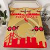 Erosebridal Football Fitted Sheet Queen - Football Bed Set with 2 Pillow Shams, Red Yellow - No Top Sheet view 1