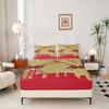 Erosebridal Football Fitted Sheet Queen - Football Bed Set with 2 Pillow Shams, Red Yellow - No Top Sheet view 2