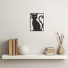 LaModaHome Modern Metal Wall Art, Cat Silhouette Decor, Contemporary Feline Metalwork, Home Accent,Kitty Figurine, Chic Pet Artwork,Unique Wall Hanging - 27.6"x35.8"/70x91cm view 1