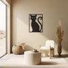 LaModaHome Modern Metal Wall Art, Cat Silhouette Decor, Contemporary Feline Metalwork, Home Accent,Kitty Figurine, Chic Pet Artwork,Unique Wall Hanging - 27.6"x35.8"/70x91cm view 4