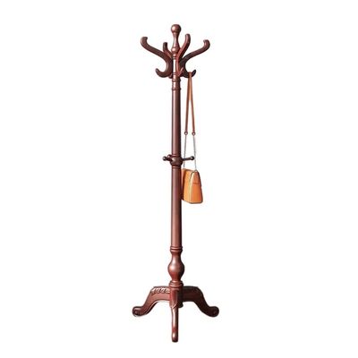 Coat Rack Solid Wood Coat Rack Entryway Coat Stand Tree with 11 Hooks & Stable Tri-Legged Base, Hanger Stand for Home Hall Bedroom Coat Tree (Color : Brown)