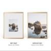 HAUS AND HUES 10x10 Picture Frame with Real Glass & Brass Premium-Grade Metal Matted to 5x5 - Aluminum 10x10 Frame - Includes Hanging Kit - Ideal for Home, Office (10x10 in, Brass) view 4
