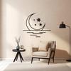 LaModaHome Star Pattern Metal Wall Art, Unique Moon Design Wall Decor, Christmas Gift, Artistic Sky-Inspired Home Decoration, Night Theme Decor - 35.4"x42.5"/90x108cm view 3