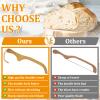 Bread Cutter, 15.7" Bread Bow Saw for Slicing, Bread Slicer Serrated Sourdough Bread Saw with Easy Grip Handle Multi-Purpose Bread Cutter for Homemade Bagels Bread Baguettes Serrated(natrualgrain) view 2