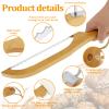 Bread Cutter, 15.7" Bread Bow Saw for Slicing, Bread Slicer Serrated Sourdough Bread Saw with Easy Grip Handle Multi-Purpose Bread Cutter for Homemade Bagels Bread Baguettes Serrated(natrualgrain) view 3