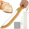 Bread Cutter, 15.7" Bread Bow Saw for Slicing, Bread Slicer Serrated Sourdough Bread Saw with Easy Grip Handle Multi-Purpose Bread Cutter for Homemade Bagels Bread Baguettes Serrated(natrualgrain) view 4
