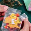 100pcs Mooncake Plastic Bags Hot Seal Cookie Candy Container Handmade Moon Cake Packaging Bag for Party Decor(10x13.5cm-Gold Text) view 2