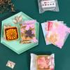 100pcs Mooncake Plastic Bags Hot Seal Cookie Candy Container Handmade Moon Cake Packaging Bag for Party Decor(10x13.5cm-Gold Text) view 3