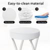 Padded Round Stool - Backless 24Inch Portable Folding Bar Stool, Modern Fashion Metal Foldable Stool, Counter Height Stools with Capacity 125KG/275Lbs (Color: White)(1Pc) view 4