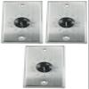 Rockville VOL70200 SS (3) 200-Watt 70V Stainless Steel Wall Volume Control Zone Controllers, Single Gang, Detachable Euro-Block Terminal Connectors, 3-Piece view 1