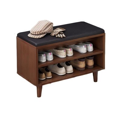 Shoes Shelf Shoe Rack Bench for Entryway Bench with Shoe Storage Front Door Shoe Bench with Cushion Upholstered Padded Seat 3 Tier Solid Wooden Shoe Rack for Entry Indoor Entrance Hallway Bedroom Livi