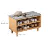 Shoes Shelf Shoe Rack Bench for Entryway Bench with Shoe Storage Front Door Shoe Bench with Cushion Upholstered Padded Seat 3 Tier Solid Wooden Shoe Rack for Entry Indoor Entrance Hallway Bedroom Livi view 2