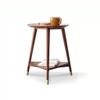 JJTOOLS Side Tables Bedroom Wooden Side Table Simple Wooden Coffee Table Small Apartment Living Room Household Double Storage Corner Table Coffee Tables for Living Room view 1