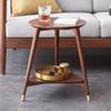 JJTOOLS Side Tables Bedroom Wooden Side Table Simple Wooden Coffee Table Small Apartment Living Room Household Double Storage Corner Table Coffee Tables for Living Room view 2