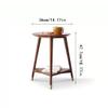 JJTOOLS Side Tables Bedroom Wooden Side Table Simple Wooden Coffee Table Small Apartment Living Room Household Double Storage Corner Table Coffee Tables for Living Room view 3
