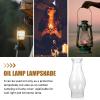 SaditY Clear Glass Lamp Chimney Glass Kerosene Lamp Shade Oil Lamp Covers Clear Crimped Top Hooded Candle Holder Cover Replacement for Antique Vintage Chamber Lamp Transparent view 3