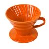 Ceramic Coffee Dripper Engine V60 Style Coffee Drip Filter,Kitchen Tools Coffee Maker Permanent Filter Cup Coffeeware(L,Orange) view 1