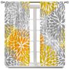 ShiTingYu Yellow Gray Floral Curtains, Boho Dahlia Chrisanthemum Flowers Colorful Window Treatments for Living Room Bedroom Kitchen, Floral Seamless Pattern Blackout Drapes 2 Panel Sets,84x84 Inch view 4