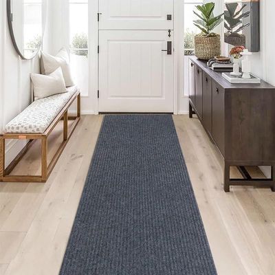 ALTRUISTIC Hallway Runner Rug 5FTX62FT,PVC Backed Non-Slip Area Rugs Runner,Custom Size Outdoor Indoor Carpet Door Mat for Floor Entryway Kitchen Laundry Balcony Garage,Grey