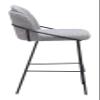 Zuo Jambi Barstool (Set of 2) Black & White, Gray Barstool, Modern Style, Shearling Style Fabric, Shearling Style Fabric, Plywood, Indoor Bar, 20.1" W x 21.3" D x 42.9" H view 4