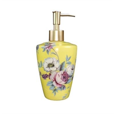 GLigeT Hand Soap Dispenser Vintage Chinese Ceramic Lotion Bottle Household Hotel Shampoo Shower Gel Split Bottle 400ML Press Pump Bottle Soap Dispensor (Color : E)