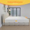 King Size Mattress, Gel Memory Foam, Pressure Relieving & Cooling, CertiPUR-US Certified, Bed-in-a-Box, 80"L x 76"W x 10"Th, White view 2