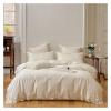 MaiyO Luxury Comforter King SizeFall Duvet Cover Set1000TC Egyptian Cotton, Girls Duvet Cover, Romantic SetWhite 7pcs,duvets view 1